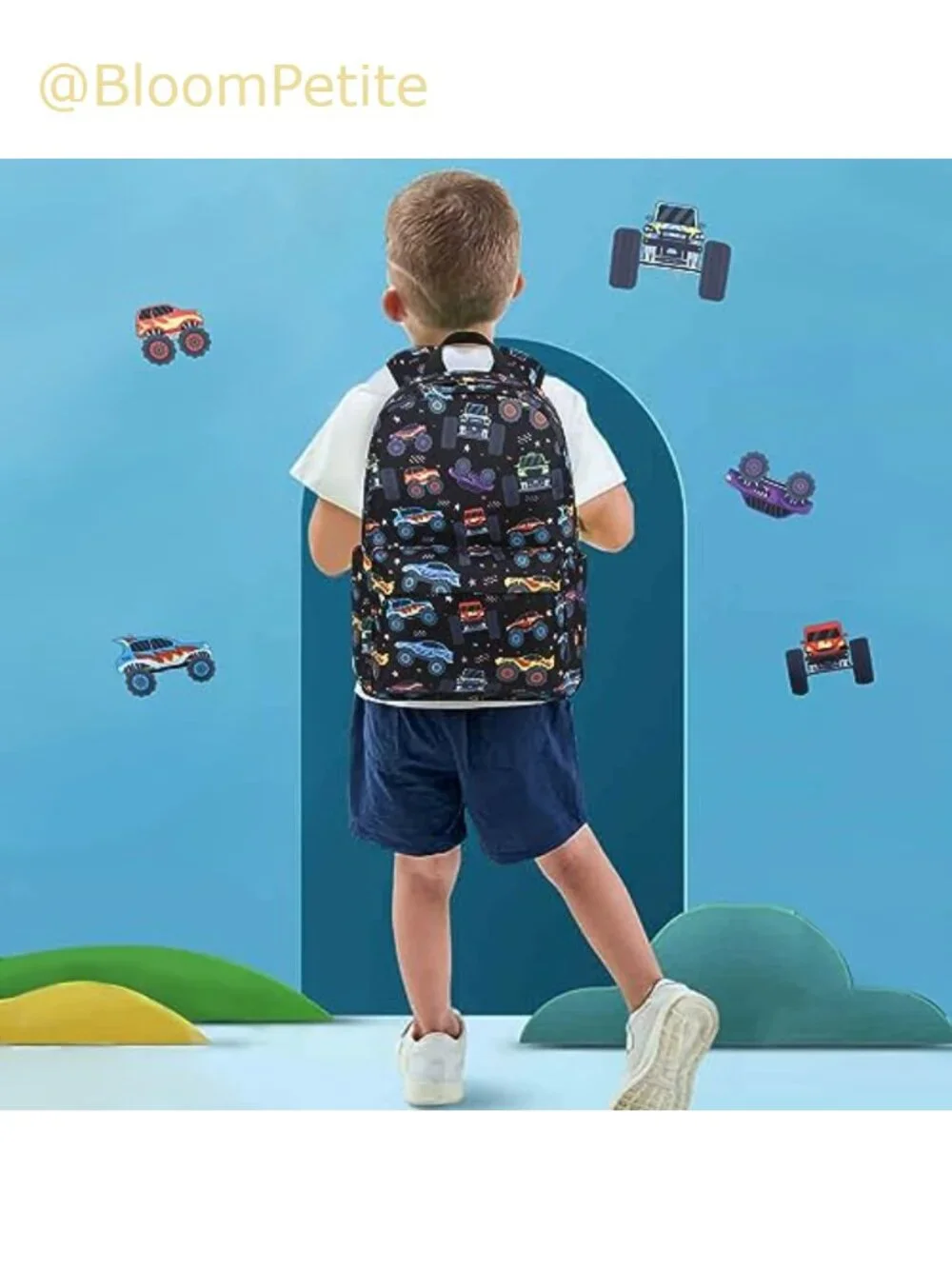 CAMTOP Kids Backpack Set with Lunch Box, Water-Resistant Polyester, Preschool